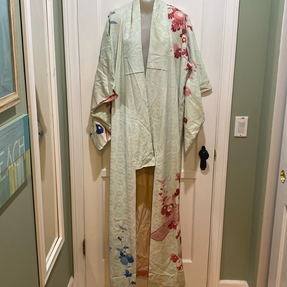 Vintage Floral Full length kimono